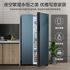 美的冰箱 BCD-600WKGPZM(E) 600升 对开双开门 智能家电 600升冰箱