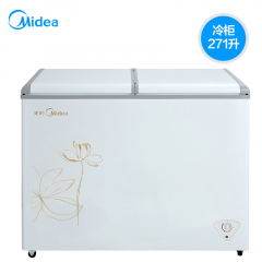 美的冰箱(Midea) BCD-271VMQ 271升双温冷柜大容量卧式商用冷藏 271升